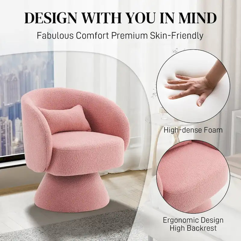 Ouyessir 360 Degree Swivel Cuddle Barrel Sofa Chairs