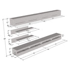 Fly I2 35TV Wall-mounted Floating Modern Entertainment Center Set
