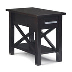 WYNDENHALL Waterloo SOLID WOOD 14 inch Wide Rectangle Contemporary Narrow Side Table - 14 inch Wide