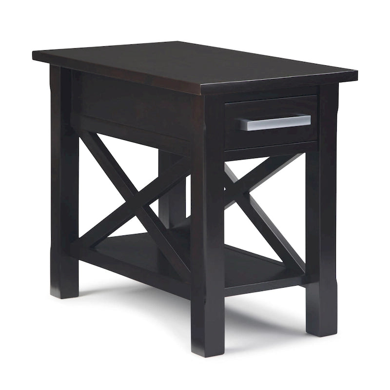 WYNDENHALL Waterloo SOLID WOOD 14 inch Wide Rectangle Contemporary Narrow Side Table - 14 inch Wide