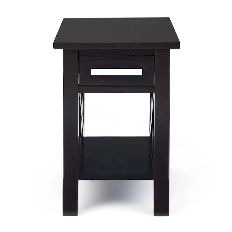 WYNDENHALL Waterloo SOLID WOOD 14 inch Wide Rectangle Contemporary Narrow Side Table - 14 inch Wide