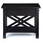 WYNDENHALL Waterloo SOLID WOOD 14 inch Wide Rectangle Contemporary Narrow Side Table - 14 inch Wide