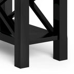WYNDENHALL Waterloo SOLID WOOD 14 inch Wide Rectangle Contemporary Narrow Side Table - 14 inch Wide
