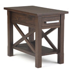 WYNDENHALL Waterloo SOLID WOOD 14 inch Wide Rectangle Contemporary Narrow Side Table - 14 inch Wide