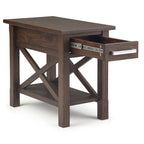 WYNDENHALL Waterloo SOLID WOOD 14 inch Wide Rectangle Contemporary Narrow Side Table - 14 inch Wide