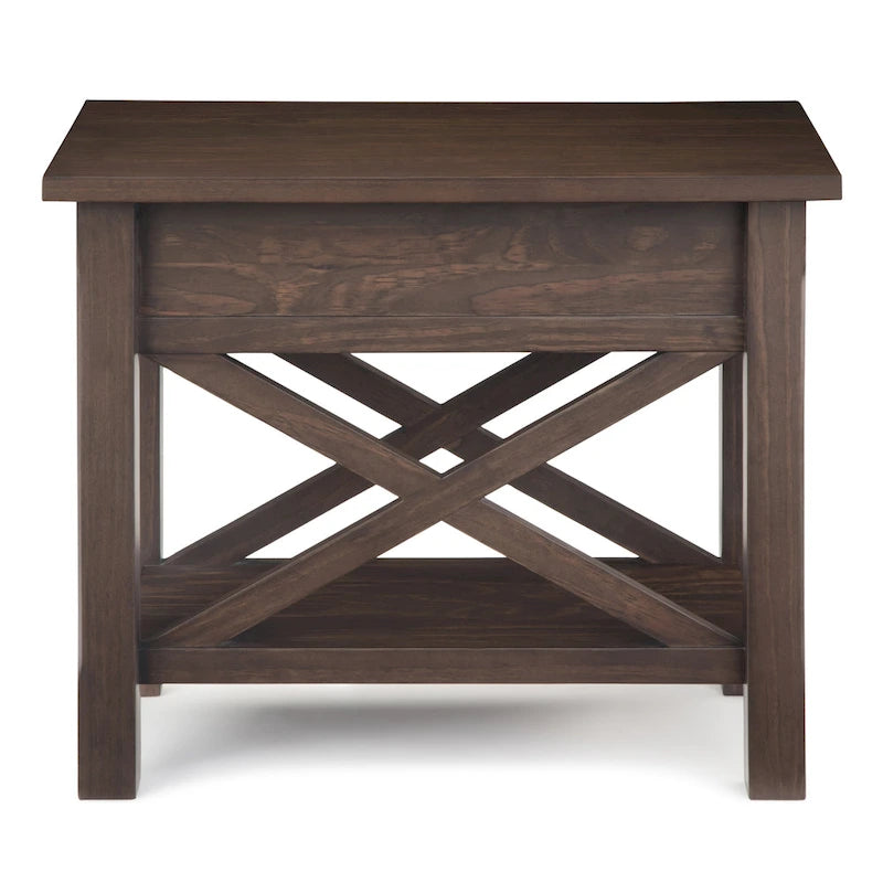 WYNDENHALL Waterloo SOLID WOOD 14 inch Wide Rectangle Contemporary Narrow Side Table - 14 inch Wide