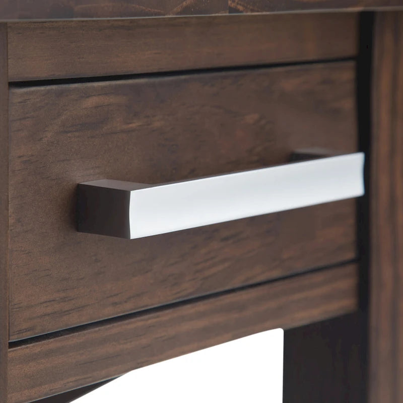 WYNDENHALL Waterloo SOLID WOOD 14 inch Wide Rectangle Contemporary Narrow Side Table - 14 inch Wide