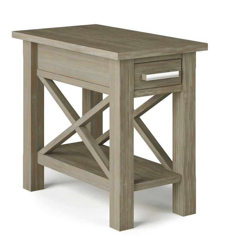 WYNDENHALL Waterloo SOLID WOOD 14 inch Wide Rectangle Contemporary Narrow Side Table - 14 inch Wide