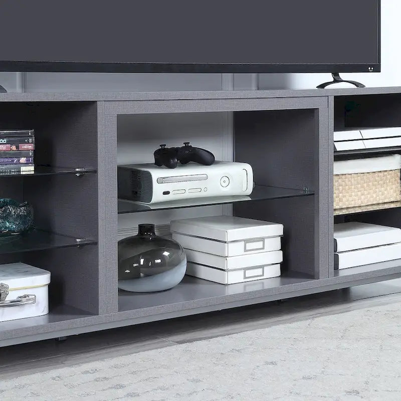 Manhattan Comfort Brighton 60 In. Wire Management Media Cabinet Console