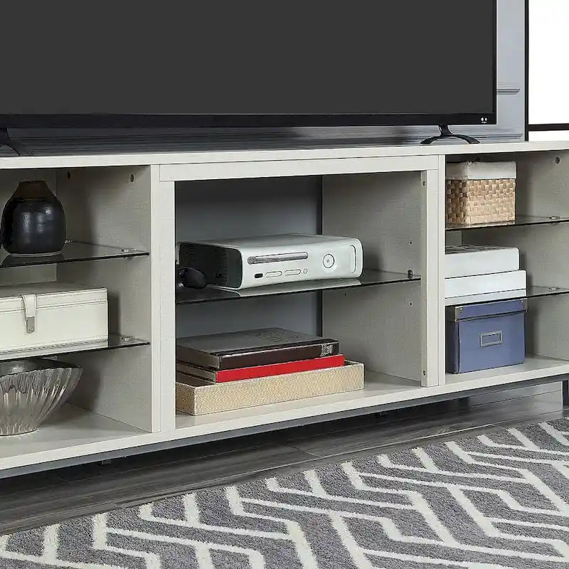 Manhattan Comfort Brighton 60 In. Wire Management Media Cabinet Console
