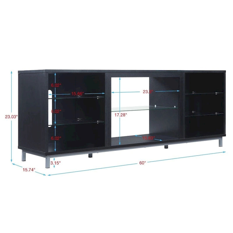 Manhattan Comfort Brighton 60 In. Wire Management Media Cabinet Console