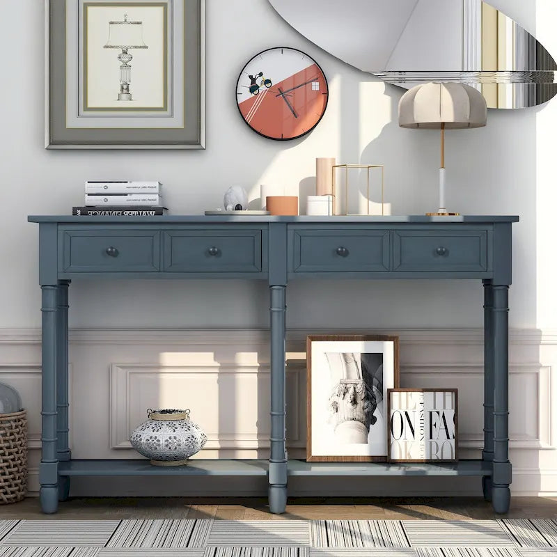 Console Table Sofa Table with Two Storage Drawers