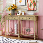Console Table Sofa Table with Two Storage Drawers