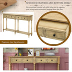 Console Table Sofa Table with Two Storage Drawers