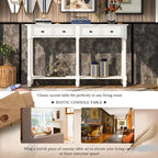 Console Table Sofa Table with Two Storage Drawers