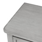 Console en bois, table basse avec tiroirs de rangement et étagère