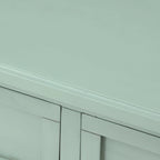Console en bois, table basse avec tiroirs de rangement et étagère