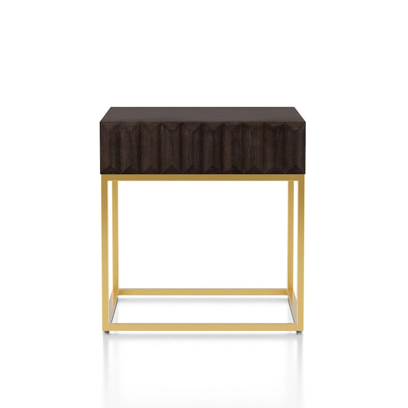 Bird Contemporary Steel 1-Drawer Accent Table by Furniture of America