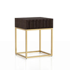 Bird Contemporary Steel 1-Drawer Accent Table by Furniture of America