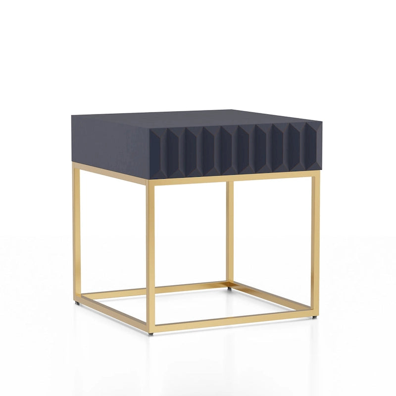 Bird Contemporary Steel 1-Drawer Accent Table by Furniture of America