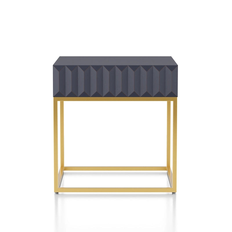 Bird Contemporary Steel 1-Drawer Accent Table by Furniture of America