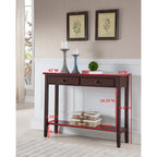 Console en bois avec 2 tiroirs