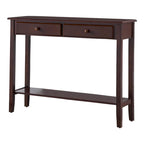 Console en bois avec 2 tiroirs