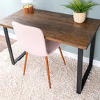 PIPE DECOR Matte Black Steel Modern Square Living Room Table Legs Set of 2