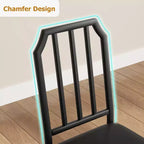 Ensemble table et chaises de salle à manger pour 4 personnes, table de cuisine et chaises pour 4 avec design chanfreiné, ensemble de salle à manger 5 pièces avec sièges coussinés
