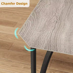 Ensemble table et chaises de salle à manger pour 4 personnes, table de cuisine et chaises pour 4 avec design chanfreiné, ensemble de salle à manger 5 pièces avec sièges coussinés