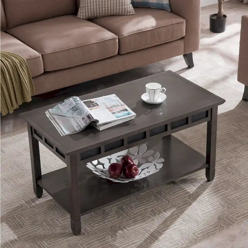 Table basse à une étagère Leick Home Rustic Slate