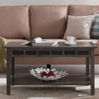 Table basse à une étagère Leick Home Rustic Slate