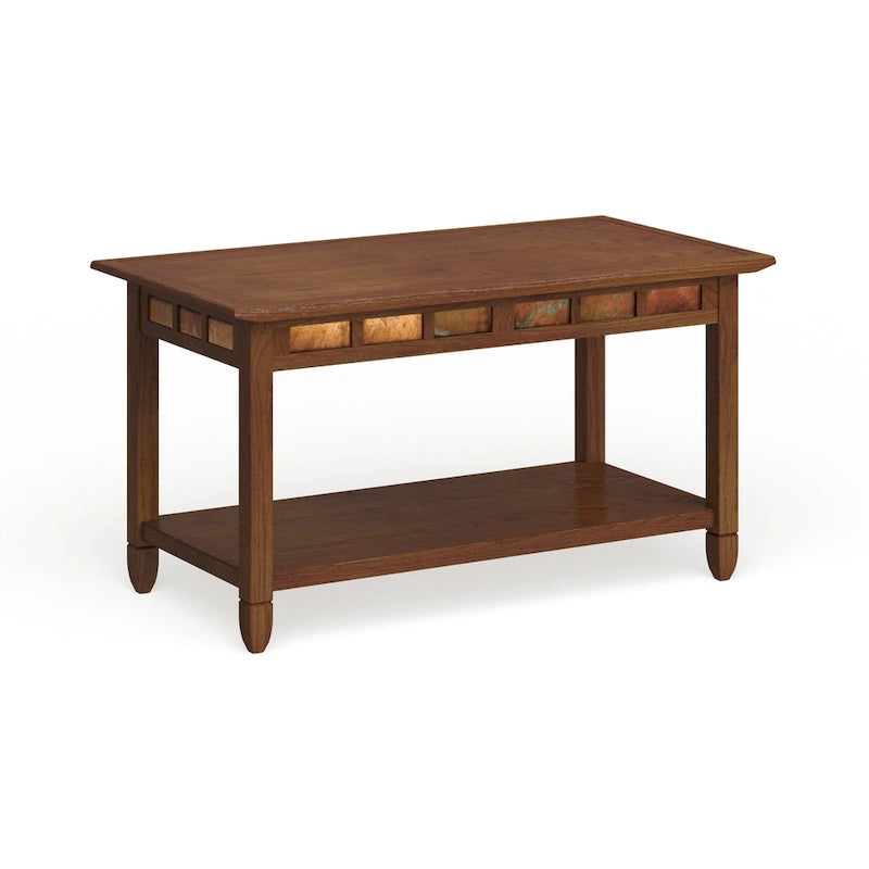 Table basse à une étagère Leick Home Rustic Slate
