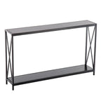 Console/Table basse avec cadre en fer et plateau Triamine