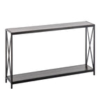 Console/Table basse avec cadre en fer et plateau Triamine