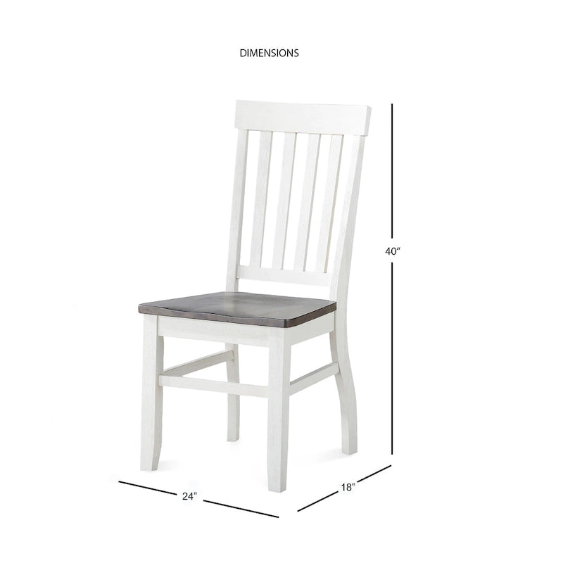 Chaise d'appoint en bois Steve Silver Crestwood Farmhouse (lot de 2)