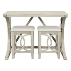 Farmhouse 3-Piece Counter Height Dining Table Set