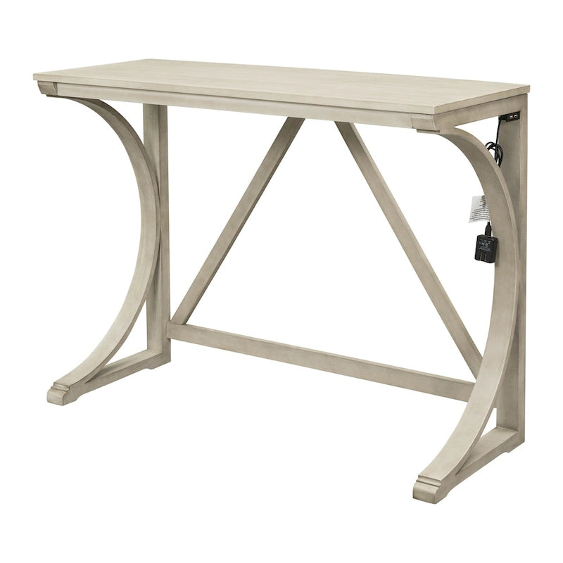 Farmhouse 3-Piece Counter Height Dining Table Set