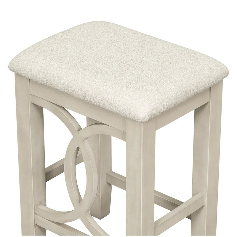 Farmhouse 3-Piece Counter Height Dining Table Set