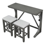 Farmhouse 3-Piece Counter Height Dining Table Set