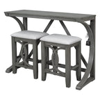 Farmhouse 3-Piece Counter Height Dining Table Set