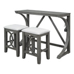 Farmhouse 3-Piece Counter Height Dining Table Set