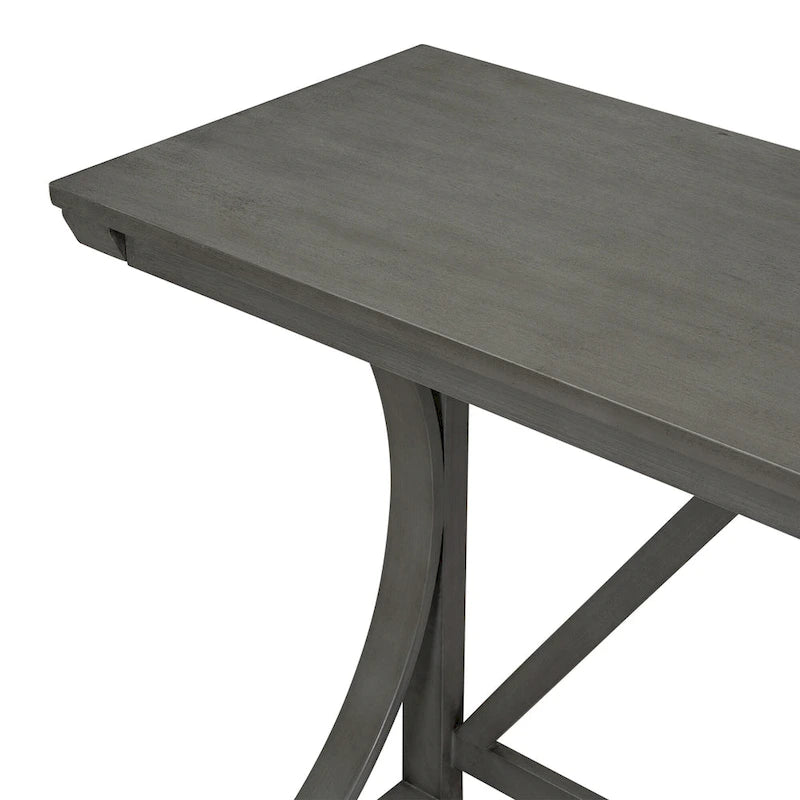 Farmhouse 3-Piece Counter Height Dining Table Set
