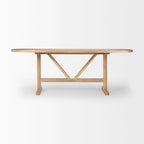 Table de salle à manger Viktor 84 en bois massif marron clair - 84L x 42l x 30H