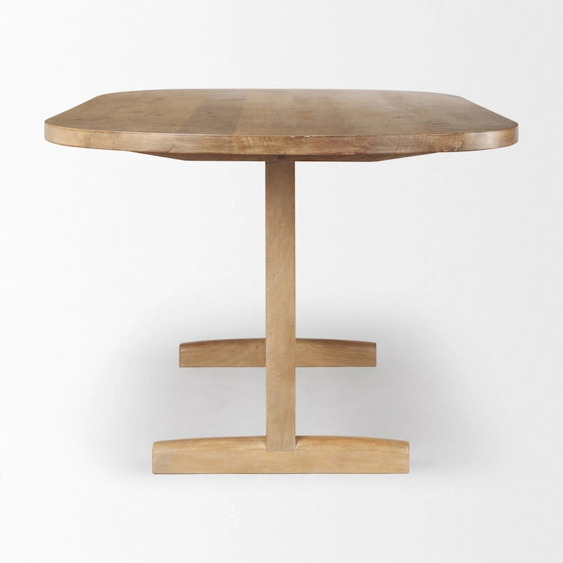 Table de salle à manger Viktor 84 en bois massif marron clair - 84L x 42l x 30H