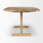 Table de salle à manger Viktor 84 en bois massif marron clair - 84L x 42l x 30H