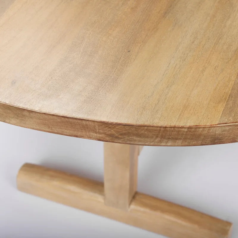 Table de salle à manger Viktor 84 en bois massif marron clair - 84L x 42l x 30H