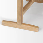 Table de salle à manger Viktor 84 en bois massif marron clair - 84L x 42l x 30H