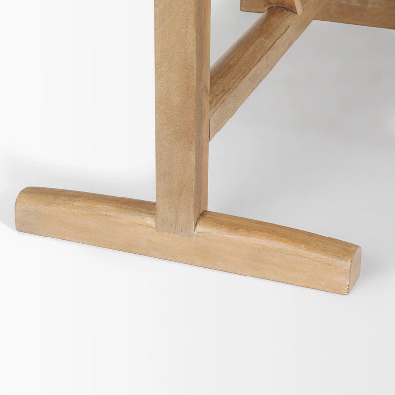 Table de salle à manger Viktor 84 en bois massif marron clair - 84L x 42l x 30H