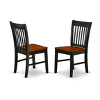 East West Furniture Dining Table Set- an Oval Dining Room Table and Wooden Seat Chairs, Black & Cherry (Pieces Options)
